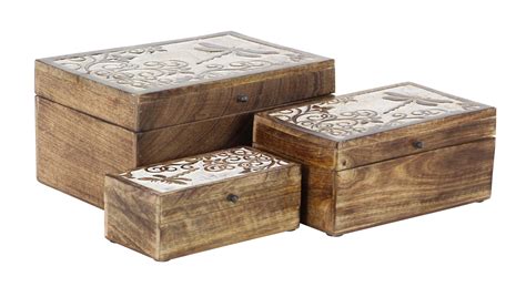 decorative storage box metal rustic|large wooden keepsake boxes.